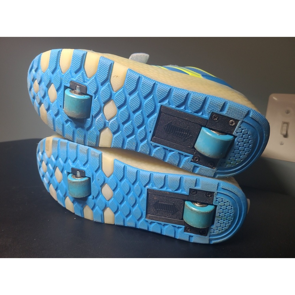 Aimoge Kids Shoes Fashion Sneakers, Blue, Heelies Skate Combo - Picture 3 of 7